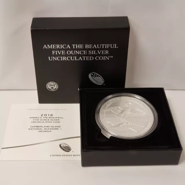 2018-P 5 oz Silver ATB America Beautiful - Cumberland Island NP - OGP - U2443