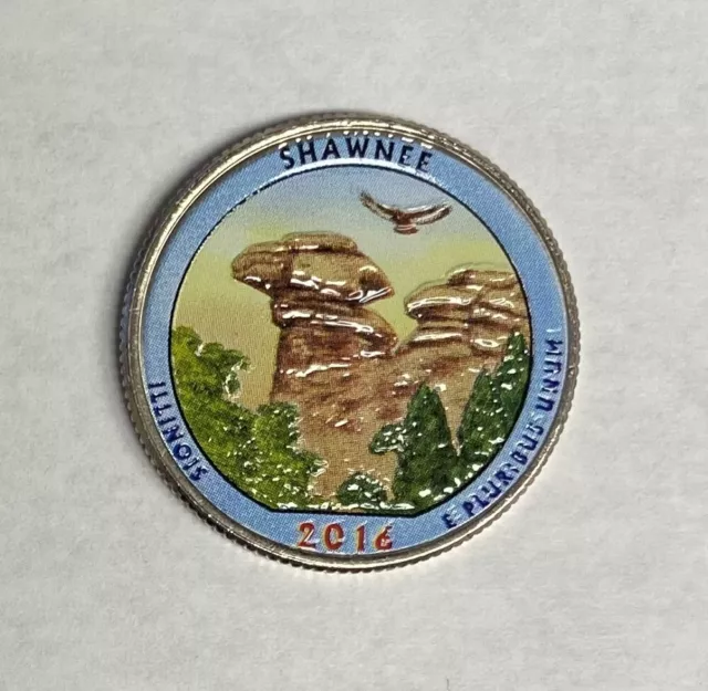 2016 Shawnee Colorized America's Beautiful National Parks Quarters (P, D)