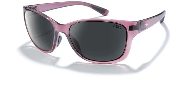 Zeal Magnolia Sunglasses Plum Gloss/Dark Grey Polarized Lenses 58mm