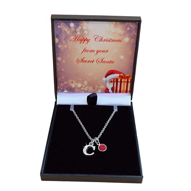 Collier Argent Sterling Personnalisable - Pendentif étoile Avec Lettre & Pierre De Naissance - Cadeau Fait Main