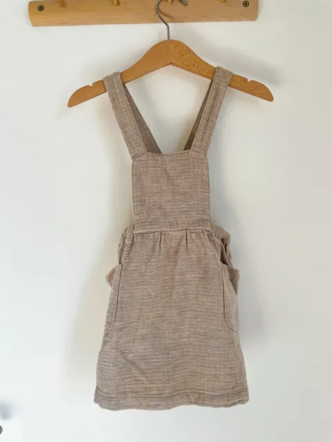 Zara Baby Girl Dungaree apron Dress With Pockets Age 12-18 Months