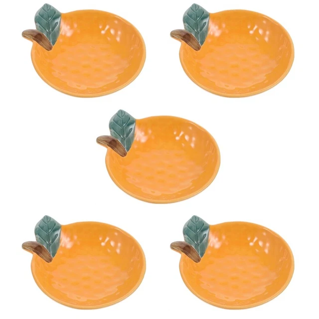 Plateau Service Céramique 25,5 Cm - 6 Compartiments Tapas Méditerranéen Bleu Orange