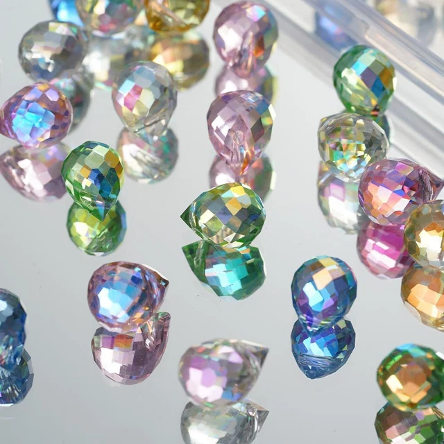 Crystal Glass Beads for Jewelry Making Crafts Bracelet Wind Chimes Suncatcher✨f