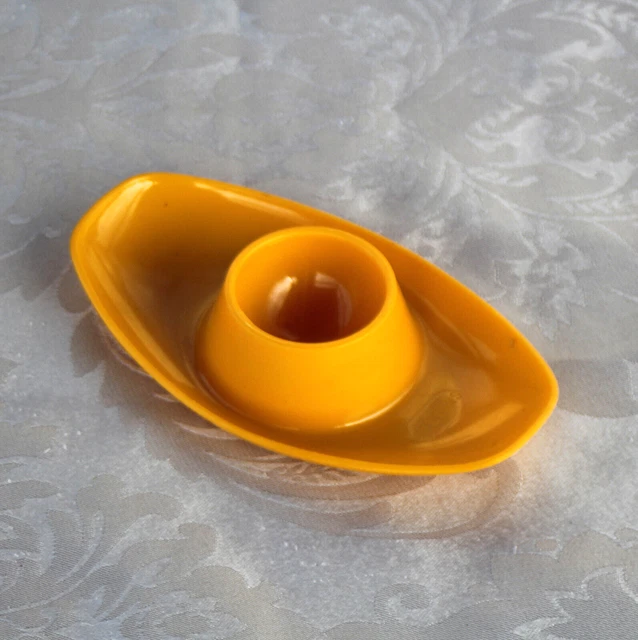 Lot De 3 Coquetiers Orange Vintage VOLUFORM - Années 70 - Made In France