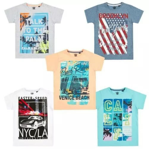 Ragazzi Bambini T-Shirt Estivo Casual Maglia Manica Corta Cotone Top