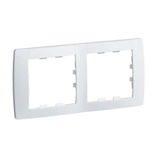 Hager WK402 - Kallysta - Plaque 2P horizontale entraxe 71mm - blanc