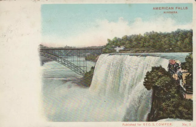 American Falls At Niagara Falls New York Vintage Undivided Back Post Card