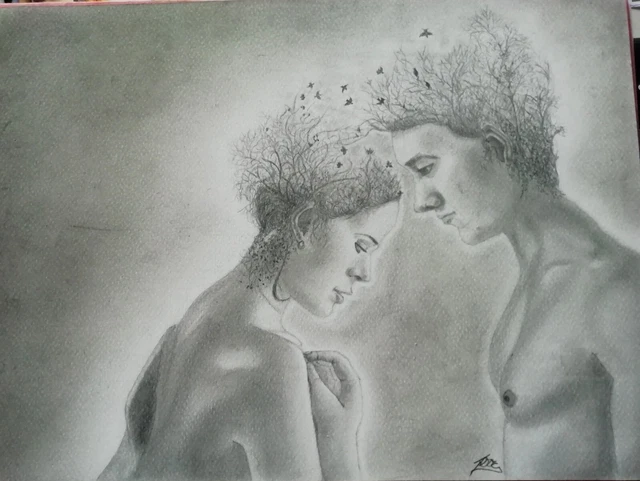ritratto realistico, grafite, carboncino, matita, dipinto a mano