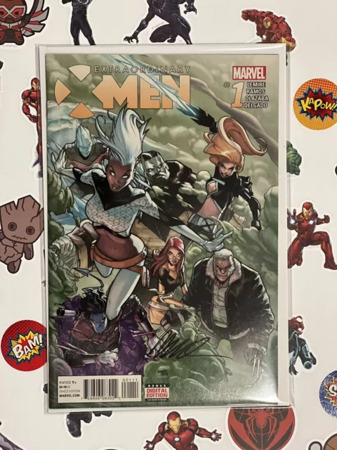Extraordinary X-Men 1 (2015) | Jeff Lemire | Signed by Humberto Ramos + COA | NM