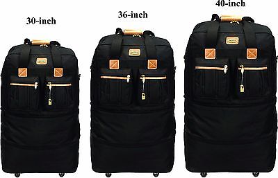 30"/36"/40", Expandable Rolling Wheeled Duffel Bag Spinner Suitcase Luggage