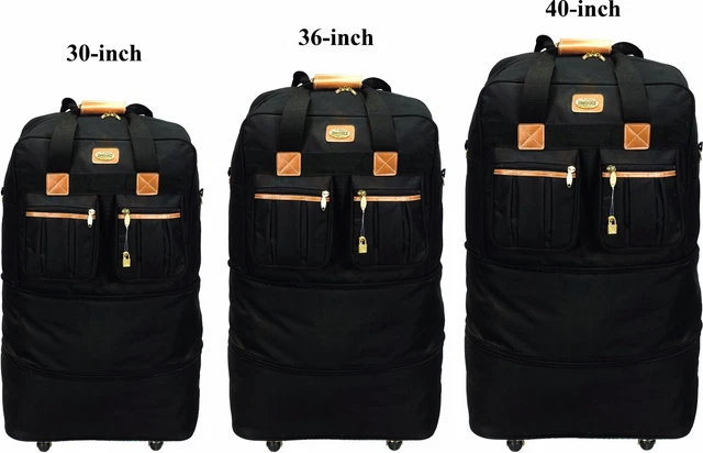 30"/36"/40", Expandable Rolling Wheeled Duffel Bag Spinner Suitcase Luggage