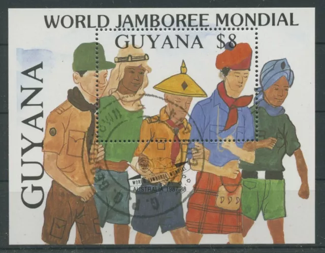 Guyana 1989 Welt-Pfadfindertreffen Block 39 gestempelt (C22733)