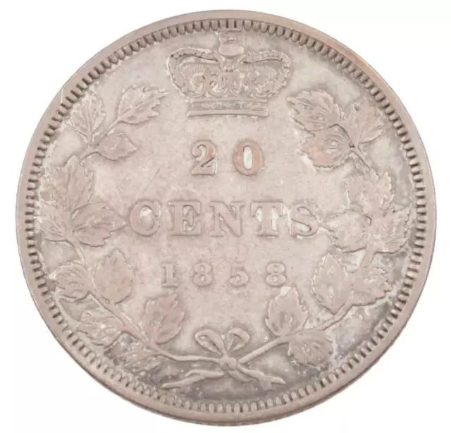 1858 Canada 20 cents VF