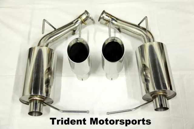 Trident Motorsports 11-14 Ford Mustang V6 3.7L Axle Back Muffler Exhaust TW Tips