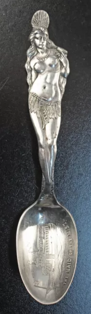 Silverplate MAID OF THE MIST Figural Souvenir Spoon