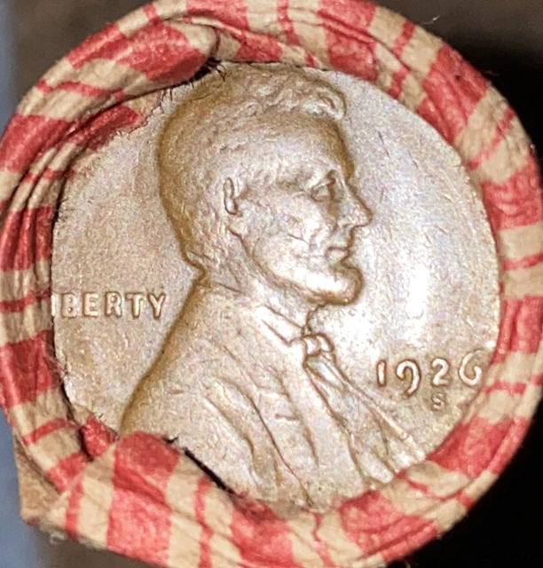 1 US Lincoln Wheat Cent Penny Roll 1926-S/1909 VDB (50 Coins) Old Vintage