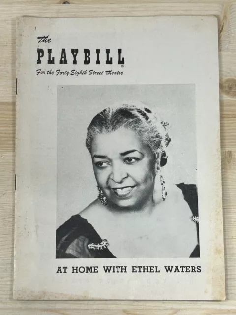 Vintage 1953 Forty-Eighth Street Theatre Playbill - At Home with Ethel Waters