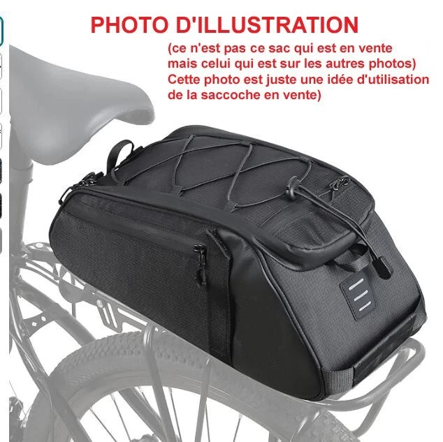 Sac De Vélo Pour Porte-bagages, Convertible Sac à Dos/bandoulière, état Neuf