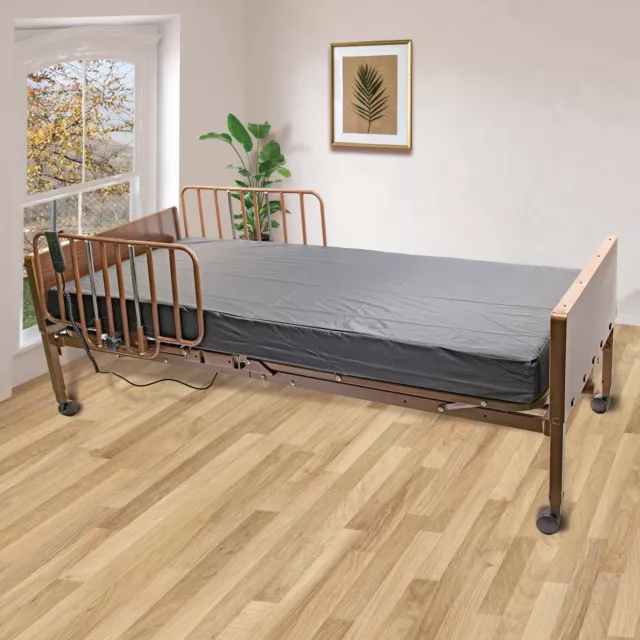 ProHeal Full Electric Hospital Bed With Half Rails, 36"x80", Adjustable Height