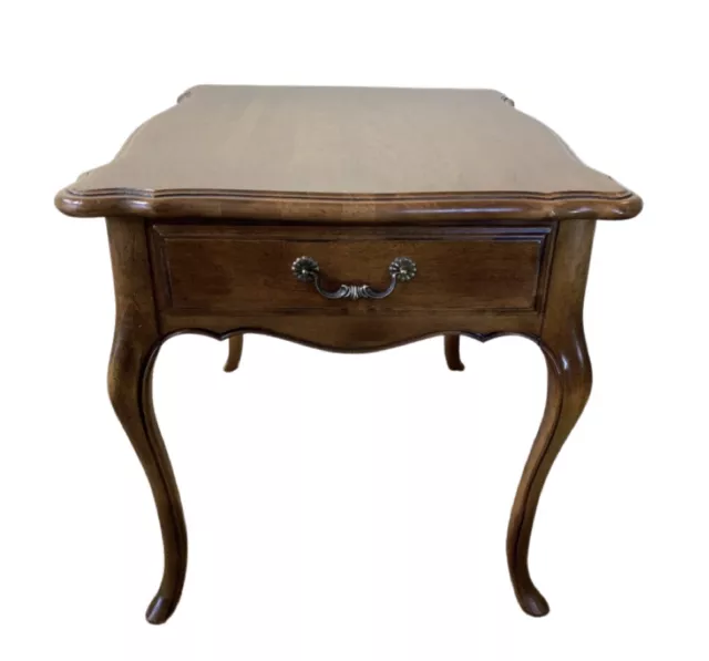 Ethan Allen French Country Single Drawer Lamp End Table 26-8303 #236 Fruitwood