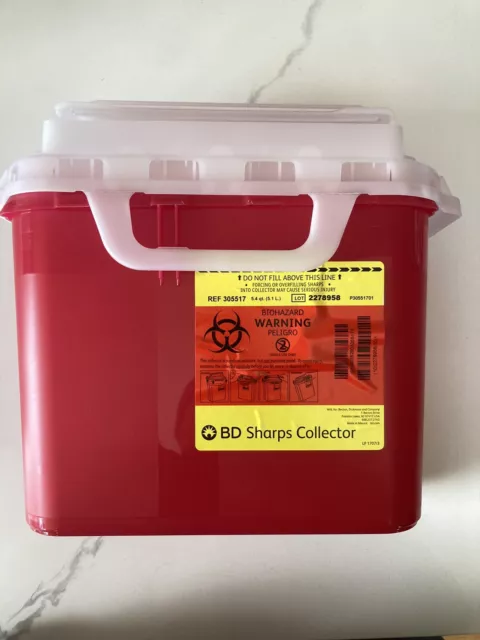BD Sharps Container 5.4 Quart Horizontal Entry