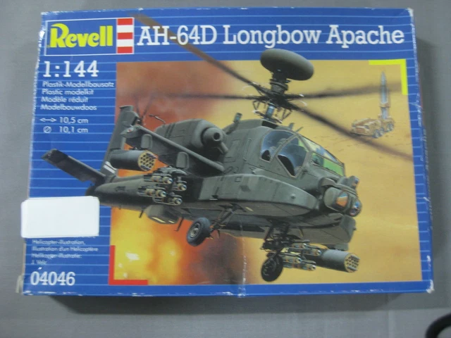 Jouet maquette hélicoptère Boeing AH 64D Longbow Apache de marque Revell au 1/144 ème - Collection
