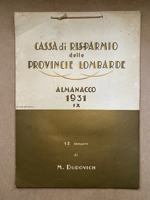 DUDOVICH - Calendario 1931 - Cassa Risparmio Provincie Lombarde - Completo Raro