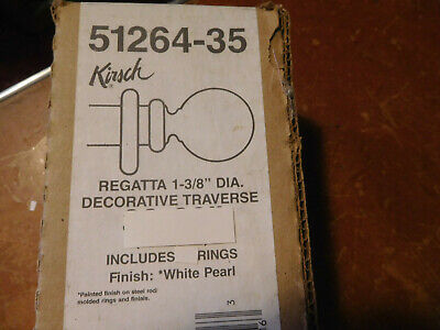 1 3/8" REGATTA vintage 100-180" Kirsch Decorative TRAVERSE DRAPERY ROD #51268-35