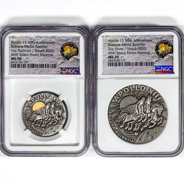 [2] 2020 1oz. Platinum NGC MS70 Restrike, Apollo