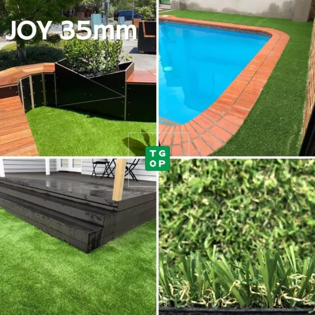 4sqm to 100sqm Joy-35mm 4 Tone Artificial Grass Synthetic Turf Lawn 4m Width 2