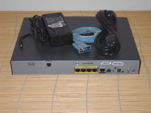 CISCO 887VA-K9 VDSL2/ADSL2+ over POTS IPSec VPN Router USB port defective