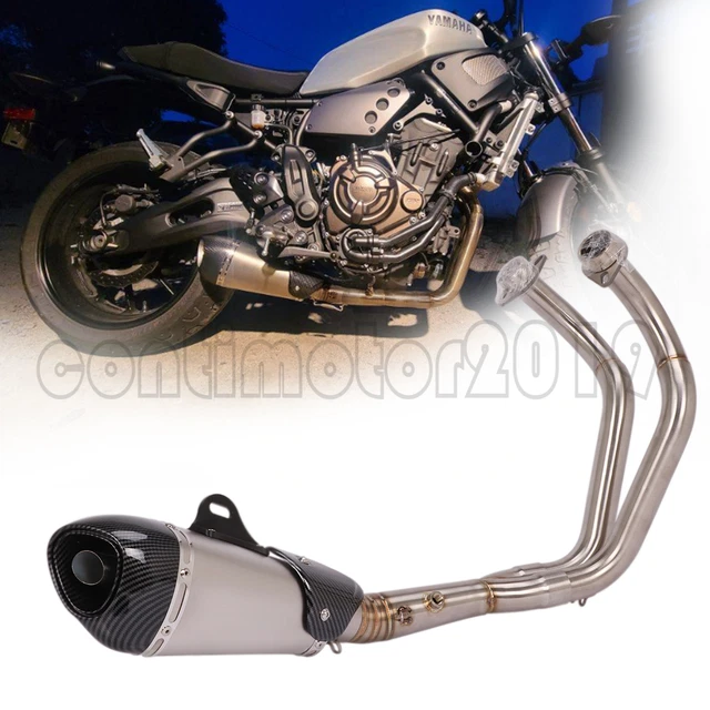 FULL SYSTEM EXHAUST Muffler Pipe For YAMAHA MT07 MT07 YZF R7 20142021