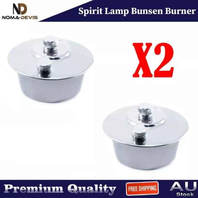 Methylated Bunsen Burner Spirit Lamp Alcohol Laboratory Jeweller Instruments X2