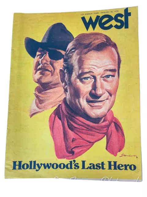 JOHN WAYNE LA Times West Magazine January 1970 True Grit Los Angeles ...