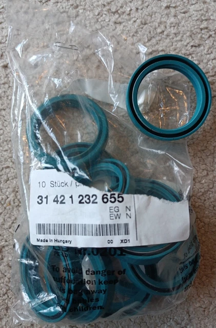Original BMW R80GS 1981-1987 R80RT 1982-1984 Gabeldichtung 31421232655 10er Pack