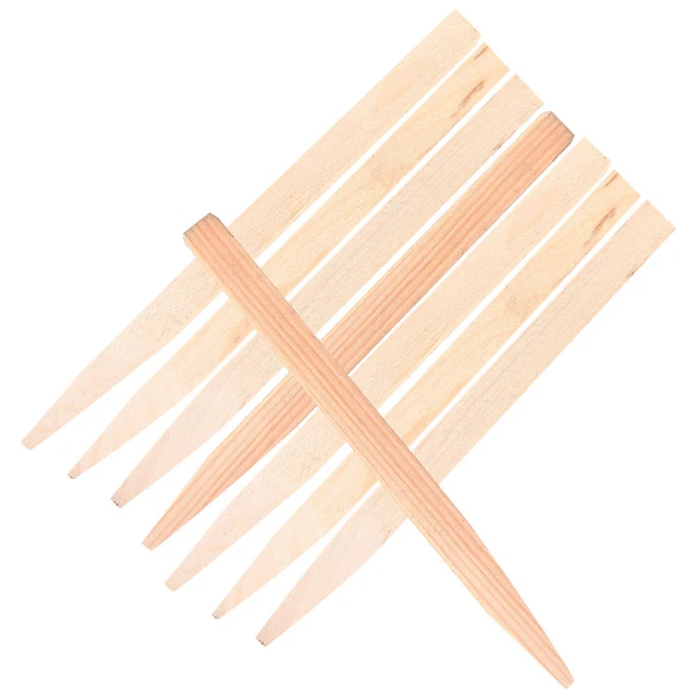 8pcs Wooden Garden Stakes Patio Landscape Edging Stakes Sign Stakes Building