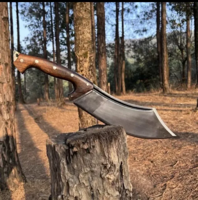 Custom Handmade Carbon Steel Blade Tactical Machete 12"| Hunting Knife Camping