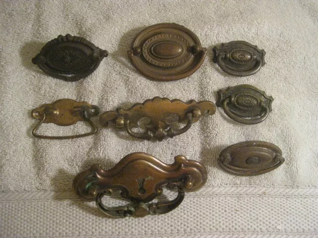 Vintage/antique swing handel drawer pulls lot  of 8