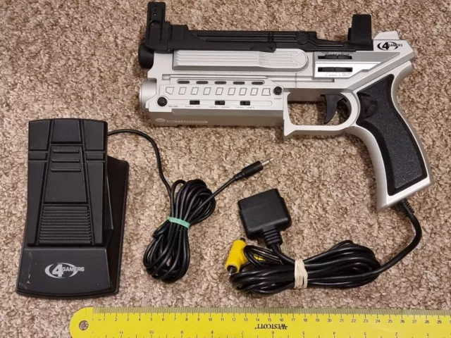 SONY PLAYSTATION 1 2 PS1 PS2 LIGHT GUN PISTOL BLASTER CONTROL G-Con Reload Pedal