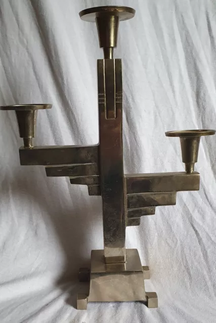 Großer Kerzenhalter Art Deco Bauhaus Designer Metall