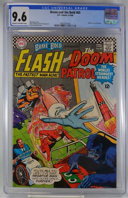 Brave and the Bold #65 CGC 9.6 Flash Doom Patrol 1966
