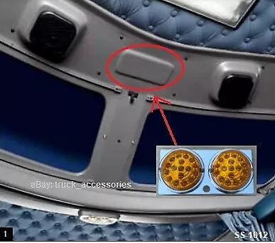 Kenworth AERO Above Bunk Front Window Plate for 2 Watermelon Lights (Plate Only)