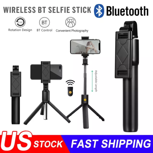 Wireless Selfie Stick Tripod Bluetooth Foldable Smartphone Holder with Remote