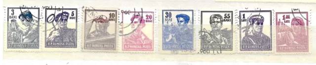 Set Di 8 Francobolli Romania Usati