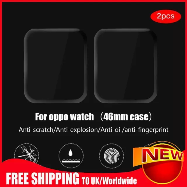 2x Transparent Screen Guard Cover Smart Watch Protector Film for OPPO Watch 46mm