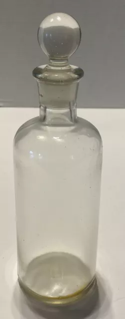 Vintage Glass Decanter Bottle With Stopper