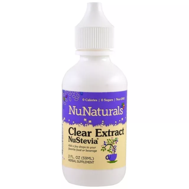 NuNaturals Stevia Liquid Drops 59ml | 0 Calorie Sugar Free | Slimming Weight Los