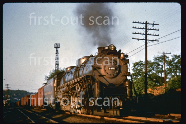 D DUPLICATE SLIDE - Western Maryalnd WM 1401 STEAM Action on Frt 1950s