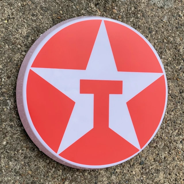 Texaco Led Illuminated Light Up Logo Sign Box Garage Petrol Station Automobilia