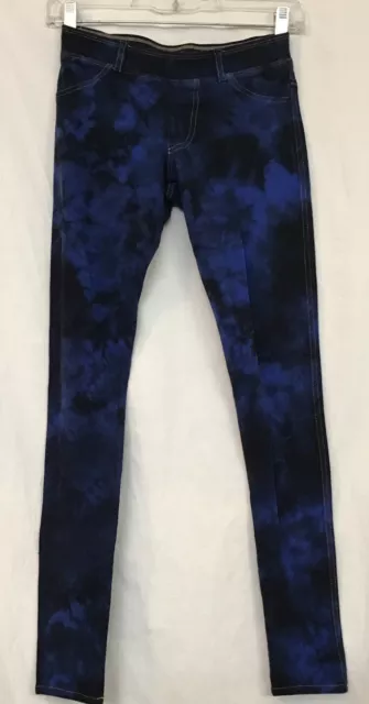 Hard Tail Leggings Blue Tie Dyed Stretch Low Rise Size XS